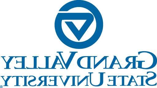 Grand Valley State University Logo is an upside down triangle in a capital G